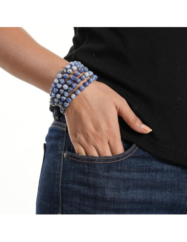 Collar Mala de Lapislázuli 108 Cuentas 8mm Hecho a Mano