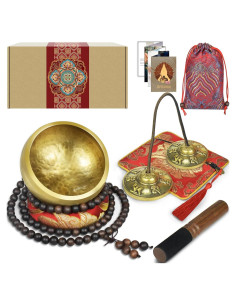 Conjunto de Meditación Tibetana Artcome - Cuenco Cantante 8.5cm