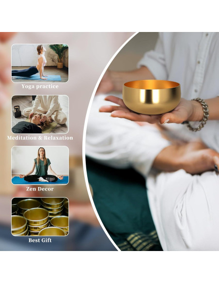 Juego de Cuencos Cantores Tibetanos Lemofuta 10.16 cm para Meditación Juego de Cuencos Cantores Tibetanos Lemofuta 10.16 cm para Meditación