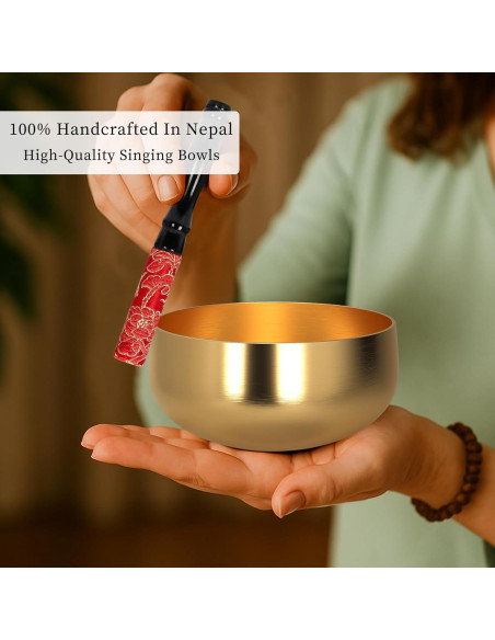 Juego de Cuencos Cantores Tibetanos Lemofuta 10.16 cm para Meditación Juego de Cuencos Cantores Tibetanos Lemofuta 10.16 cm para Meditación