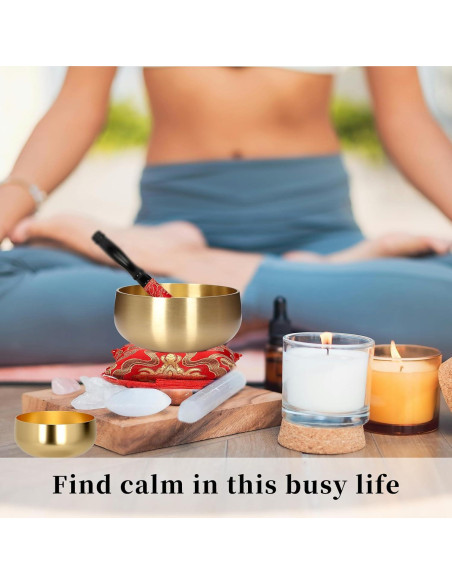 Juego de Cuencos Cantores Tibetanos Lemofuta 10.16 cm para Meditación Juego de Cuencos Cantores Tibetanos Lemofuta 10.16 cm para Meditación