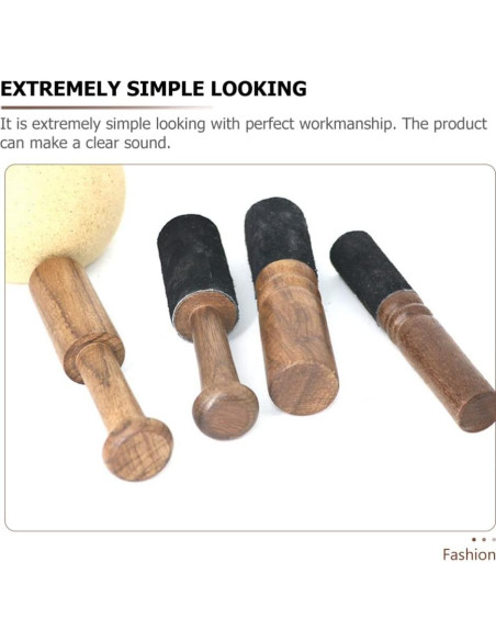 Mazo de Cuenco Cantante de Madera COHEALI - 2 Piezas