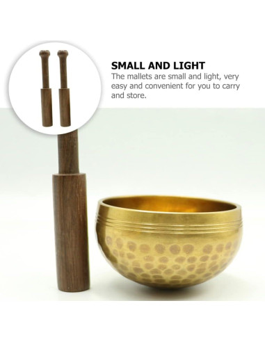 Mazo de Cuenco Cantante de Madera COHEALI - 2 Piezas