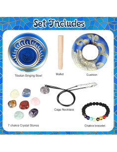 Conjunto de Cuencos Cantores Tibetanos BBTO 8.6 cm 7 Piezas 2