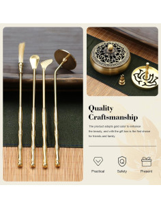 Kit de Incienso de 13 Piezas RELCHANE con Quemador de Cobre 2