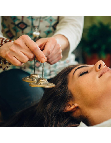 Címbalos Tingsha Boao para Meditación 6.3 cm con Bolsa