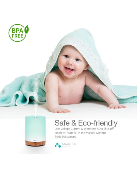 Difusor de Aceite Esencial ASAKUKI 300ml Humidificador 5-en-1 Difusor de Aceite Esencial ASAKUKI 300ml Humidificador 5-en-1
