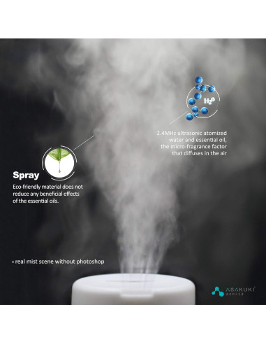 Difusor de Aceite Esencial ASAKUKI 300ml Humidificador 5-en-1