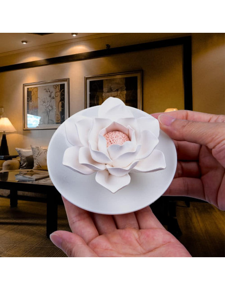 Difusor de Aceite Esencial Pasivo Oumeiben Loto Cerámica 9.14cm