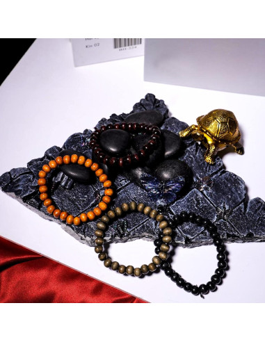 Pulsera de Cuentas de Madera Eigso 4 Pcs 8mm para Meditación