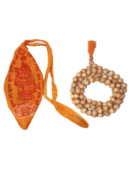 Collar de Oración Tulsi Jaap Mala 108 Cuentas para Meditación