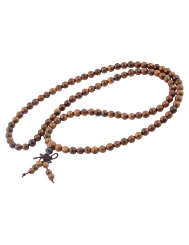 Collar Mala de Madera Natural Nupuyai 108 Cuentas Unisex