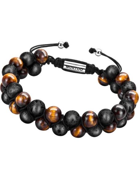 Pulsera de Chakra Murtoo de Cuentas Naturales 8mm para Meditación