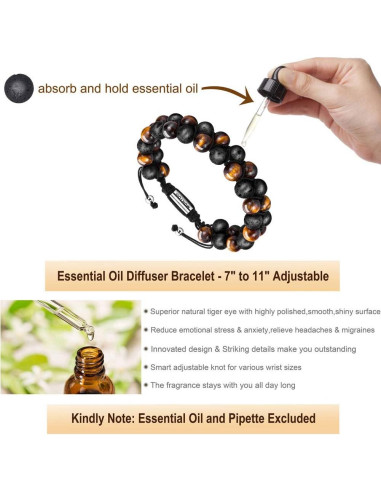 Pulsera de Chakra Murtoo de Cuentas Naturales 8mm para Meditación