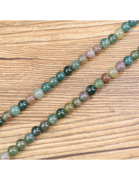 Collar Mala COAI 108 Cuentas Ágata India 6mm Árbol de la Vida