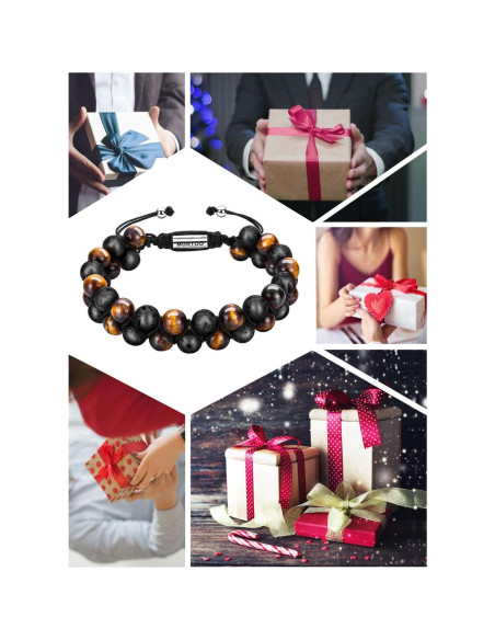 Pulsera de Chakra Murtoo de Cuentas Naturales 8mm para Meditación