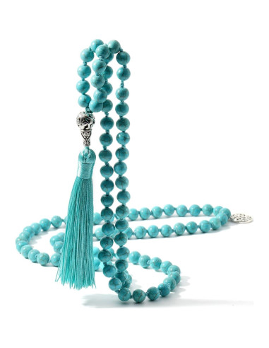 Collar de Cuentas Mala COLORFUL BLING 8MM Piedra Natural