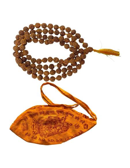 Mala de Japa NAISHA de Rudraksha 108 cuentas para Meditación