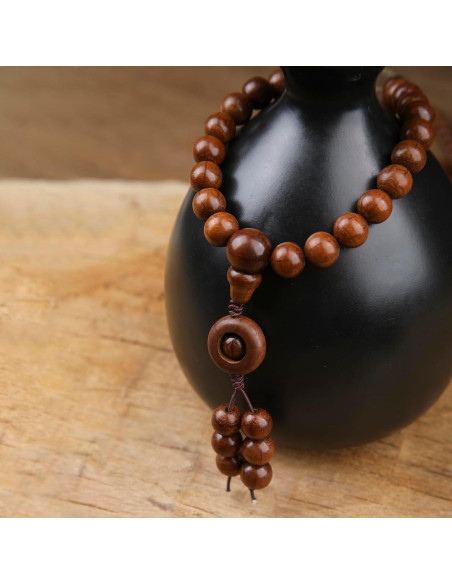Pulsera Mala de Cuentas de Madera Natural FAZOVIN 108 Cuentas 10 mm Pulsera Mala de Cuentas de Madera Natural FAZOVIN 108 Cuentas 10 mm