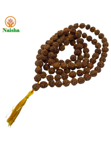 Mala de Japa NAISHA de Rudraksha 108 cuentas para Meditación