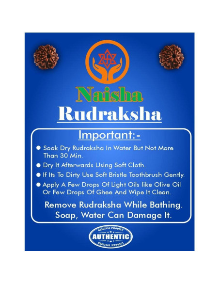 Mala de Japa NAISHA de Rudraksha 108 cuentas para Meditación