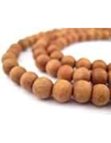 Collar Japa Mala de Sándalo Tibetano 108 Cuentas 8mm - Hecho a Mano