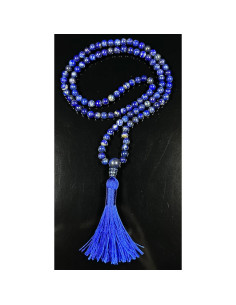 Collar Mala Lápiz Lazuli 108 cuentas 6 mm para meditación 2