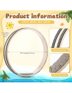 Conjunto de Instrumentos de Meditación 3 Piezas - Tingsha, Campana y Tambor 2