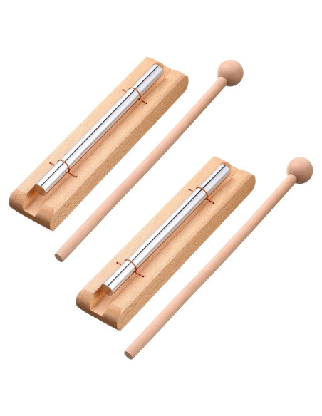 Chimes de Mano Yeshone para Meditación y Aula - Color Madera