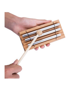 Campana de Meditación MIHEY de Aluminio y Madera 17.3cm