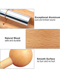 Campana de Meditación Ehome de Aluminio y Madera Cerezo 2