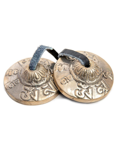 Címbalos Tingsha de Bronce Himalayan Bazaar - 4 cm