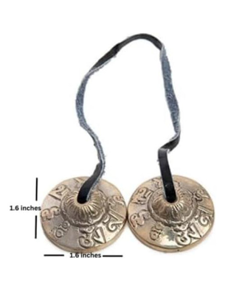 Címbalos Tingsha de Bronce Himalayan Bazaar - 4 cm