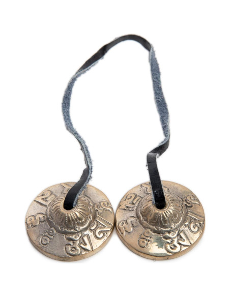 Címbalos Tingsha de Bronce Himalayan Bazaar - 4 cm