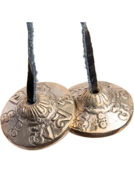 Címbalos Tingsha de Bronce Himalayan Bazaar - 4 cm
