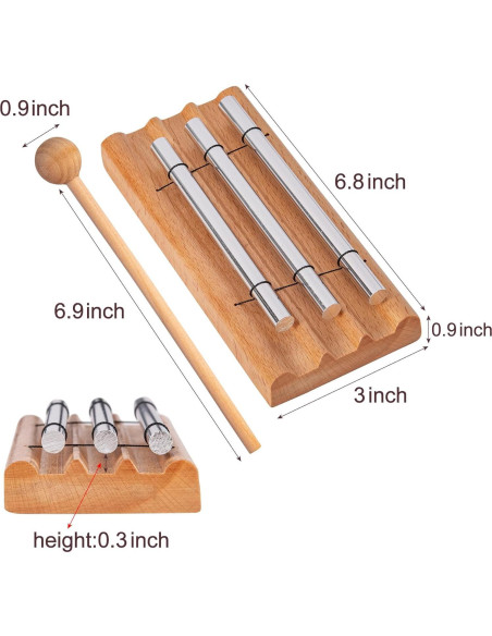 Campana de Tres Tonos Deekec para Meditación y Yoga Campana de Tres Tonos Deekec para Meditación y Yoga