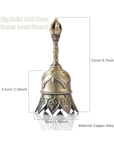 Campana de Mano de Bronce Extra Ruidosa 5.4cm - HB005