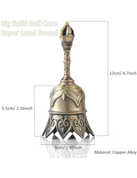 Campana de Mano de Bronce Extra Ruidosa 5.4cm - HB005