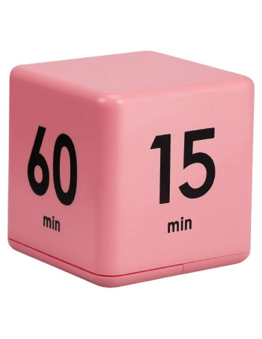 Temporizador Cubo Feilifan Rosa - Gestión del Tiempo 15-60 Min