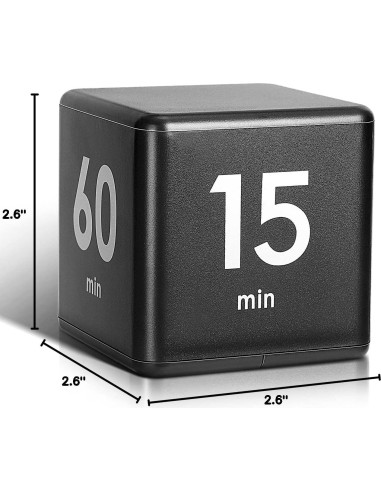Temporizador Cubo Weewooday 15-20-30-60 Minutos Negro