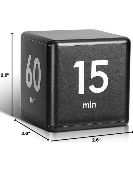 Temporizador Cubo Weewooday 15-20-30-60 Minutos Negro
