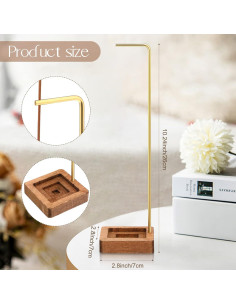 Soporte de Incienso Treela - 2 Juegos de Madera y Latón 2