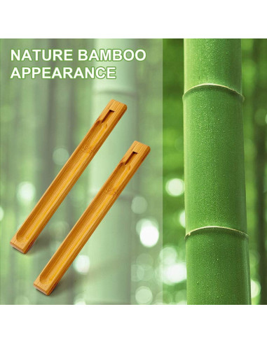 Soporte de Incienso de Madera de Bambú Cacukap Ajustable 24.9cm