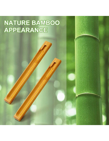 Soporte de Incienso de Madera de Bambú Cacukap Ajustable 24.9cm