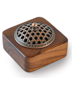Quemador de Incienso WXDEC de Madera de Acacia Cuadrado