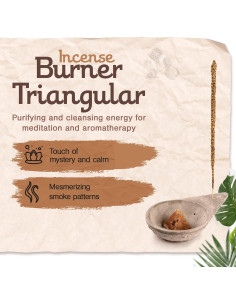 Sahumador Triangular Sagrada Madre - Incienso de Cemento 20x12x7.9cm 2