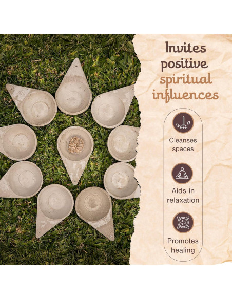 Sahumador Triangular Sagrada Madre - Incienso de Cemento 20x12x7.9cm