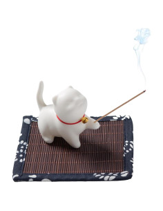 Soporte de Incienso Gato Cerámica JFGLORIX 7.5x3x6 cm