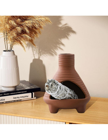 Soporte de Incienso de Cerámica TTSITG Hecho a Mano 11.5cm