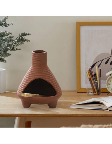 Soporte de Incienso de Cerámica TTSITG Hecho a Mano 11.5cm